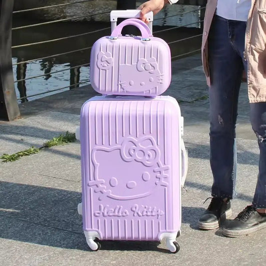 Hello Kitty Luggage 20"/24" Sanrio Anime Travel Trolley Suitcase - Cake Pops Parties