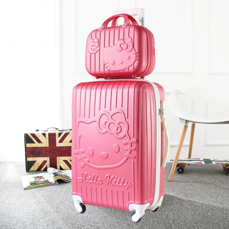 Hello Kitty Luggage 20"/24" Sanrio Anime Travel Trolley Suitcase - Cake Pops Parties