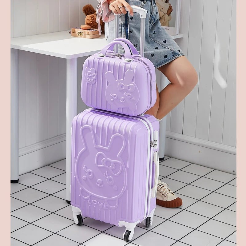 Hello Kitty Luggage 20"/24" Sanrio Anime Travel Trolley Suitcase - Cake Pops Parties