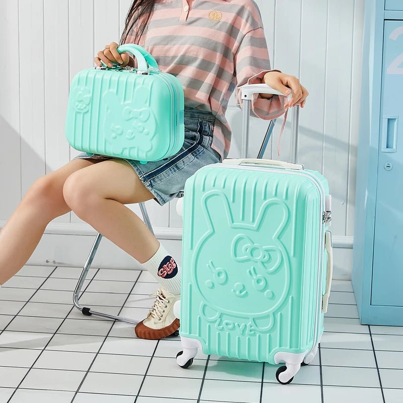 Hello Kitty Luggage 20"/24" Sanrio Anime Travel Trolley Suitcase - Cake Pops Parties