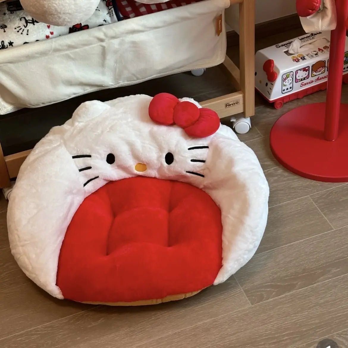 Hello Kitty Lumbar Support Cushion Dorm Office Chair Pillow - Cake Pops Parties