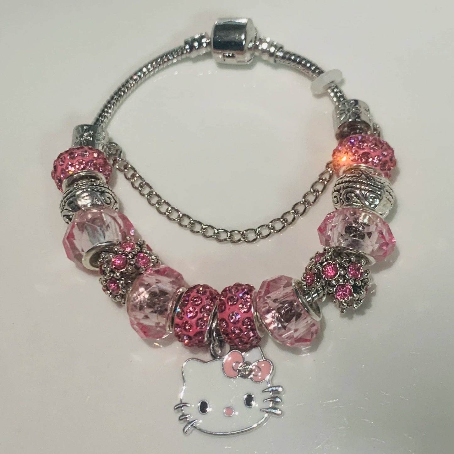 Hello Kitty Luxury Diamond Bracelet Sanrio Beaded Anime Gift - Cake Pops Parties