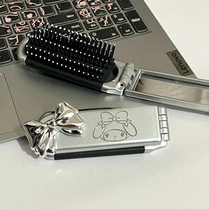 Hello Kitty Mirror Compact | Sanrio Folding Comb Set for Travel - Cake Pops Parties