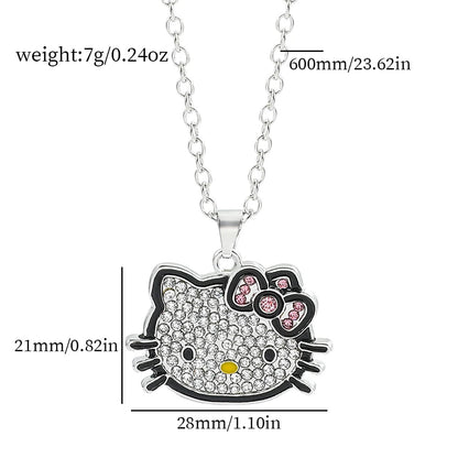 Hello Kitty Necklace Cartoon Figure Pendant Chain Anime Gift - Cake Pops Parties
