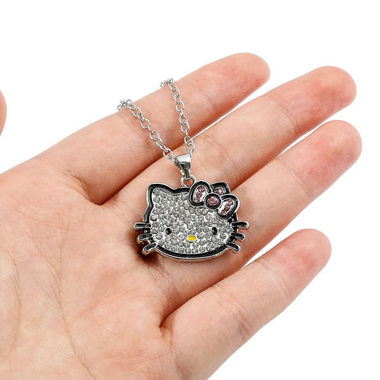 Hello Kitty Necklace Cartoon Figure Pendant Chain Anime Gift - Cake Pops Parties