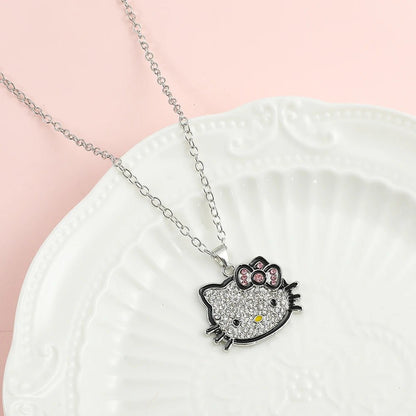 Hello Kitty Necklace Cartoon Figure Pendant Chain Anime Gift - Cake Pops Parties