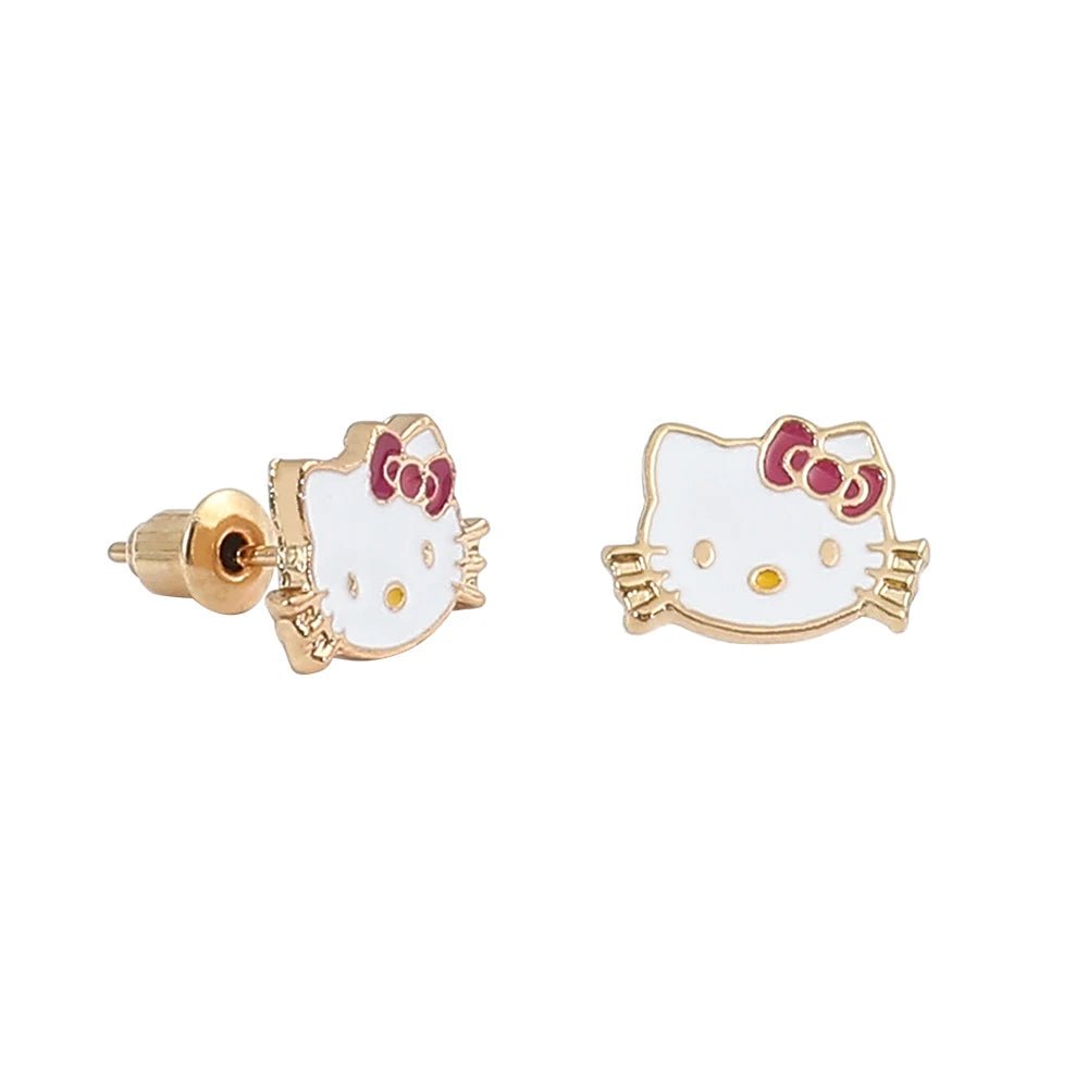 Hello Kitty Necklace Earrings Set Y2K Cat Charm Jewelry - Cake Pops Parties