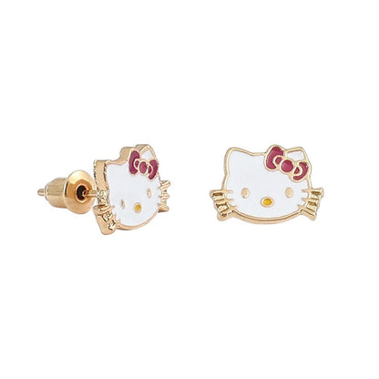 Hello Kitty Necklace Earrings Set Y2K Cat Charm Jewelry - Cake Pops Parties