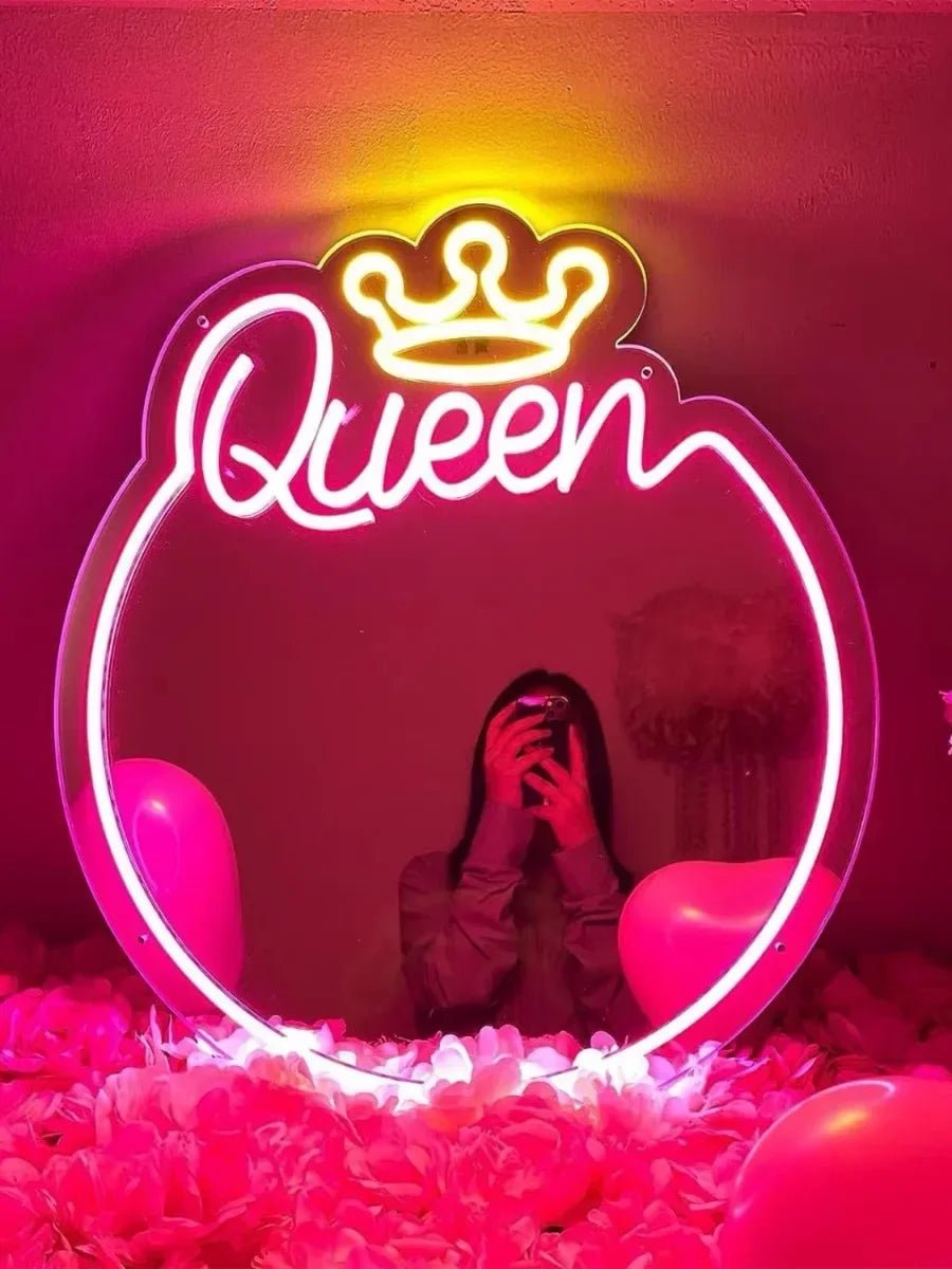 Hello Kitty Neon Mirror LED Wall Decor Night Light Bedroom - Cake Pops Parties