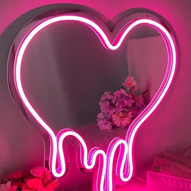 Hello Kitty Neon Mirror LED Wall Decor Night Light Bedroom - Cake Pops Parties