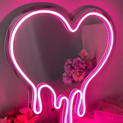 Hello Kitty Neon Mirror LED Wall Decor Night Light Bedroom - Cake Pops Parties