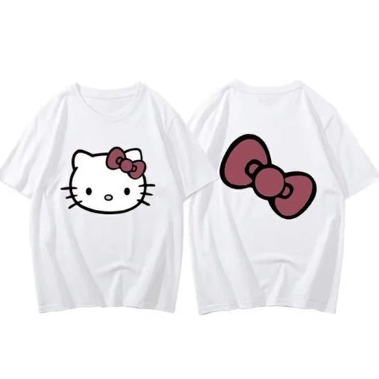 Hello Kitty Plus Size Women's Loose Cotton Summer Street Tee - Cake Pops Parties