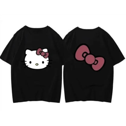 Hello Kitty Plus Size Women's Loose Cotton Summer Street Tee - Cake Pops Parties
