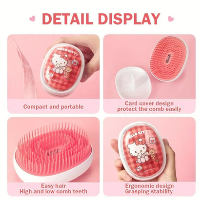 Hello Kitty Portable Hair Brush | Mini Travel Comb for Women & Girls - Cake Pops Parties
