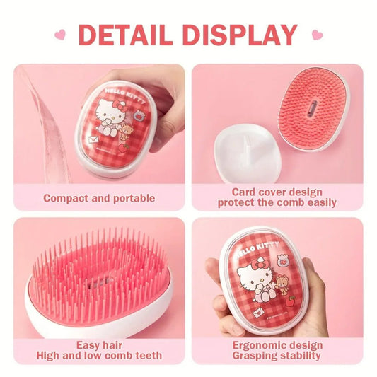 Hello Kitty Portable Hair Brush | Mini Travel Comb for Women & Girls - Cake Pops Parties