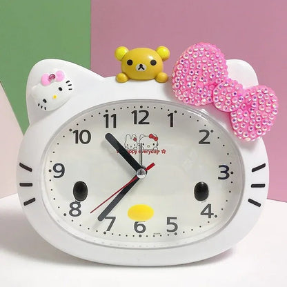 Hello Kitty Silent Kawaii Alarm Clock Kids Luminous Anime Gift - Cake Pops Parties