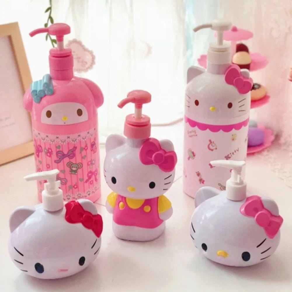 Hello Kitty Soap Dispenser Kawaii Bathroom Decor High Capacity - Cake Pops Parties