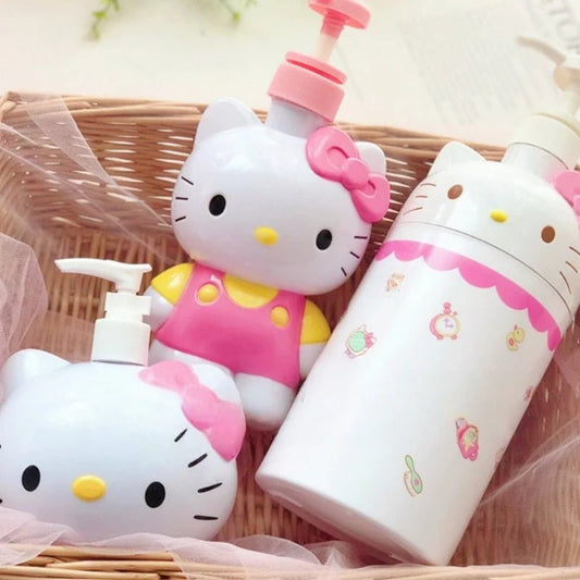 Hello Kitty Soap Dispenser Kawaii Bathroom Decor High Capacity - Cake Pops Parties