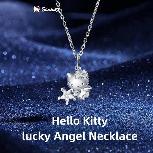 Hello Kitty Sterling Silver Necklace Kuromi Stitch Pendant - Cake Pops Parties