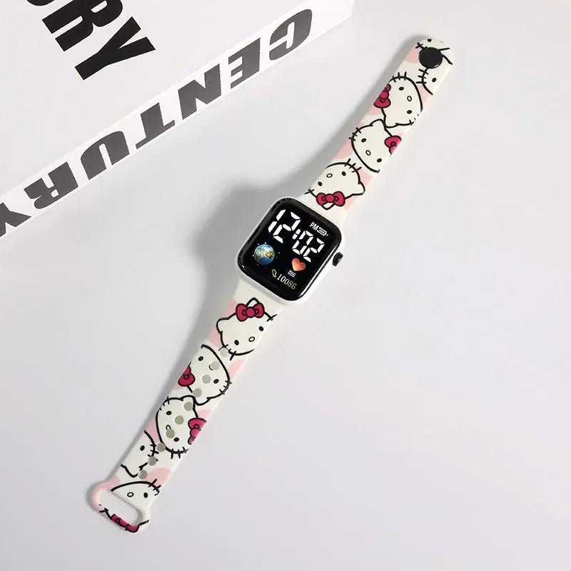 Hello Kitty Stitch Pikachu LED Watch Youth Fashion Square Gift - Cake Pops Parties