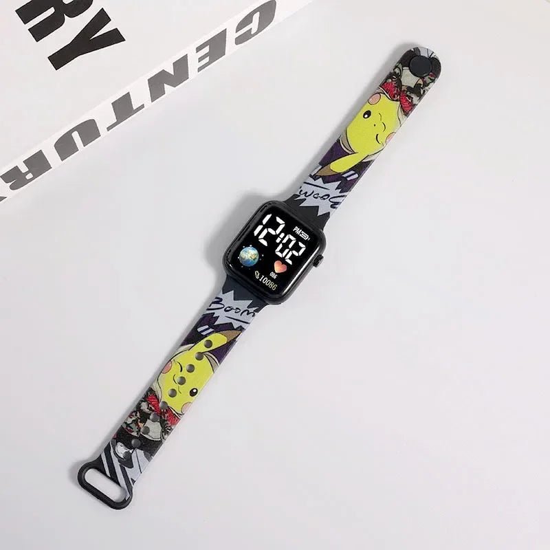 Hello Kitty Stitch Pikachu LED Watch Youth Fashion Square Gift - Cake Pops Parties