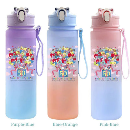 Hello Kitty Straw Water Bottle 750ML Cute Travel Office Cup - Cake Pops Parties