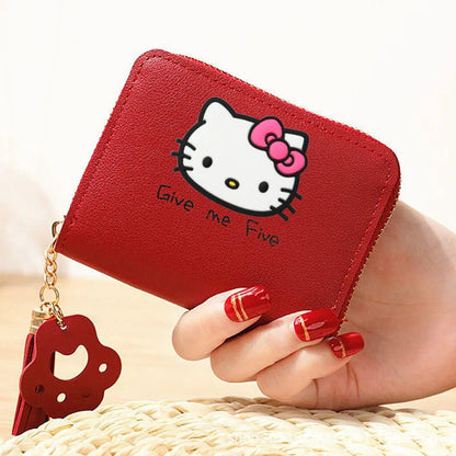 Hello Kitty Wallet Women Cute Tassel Zipper Card Case Purse - Cake Pops Parties