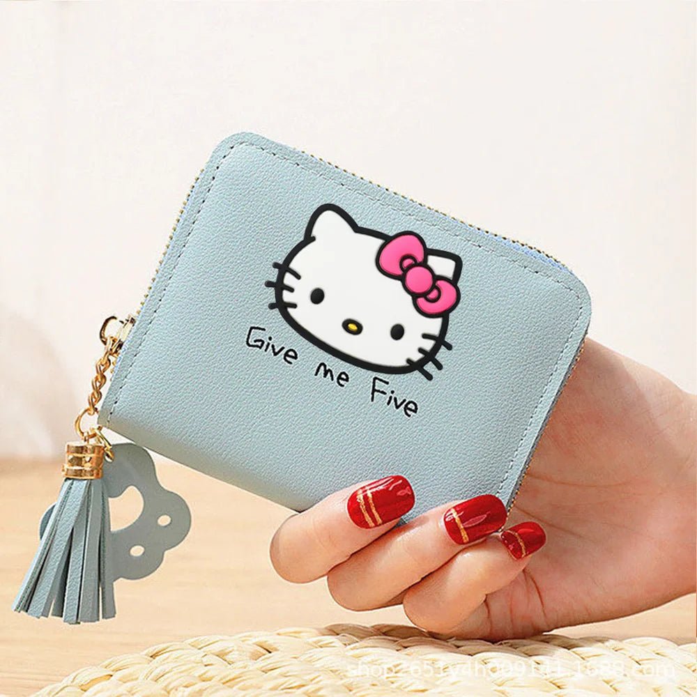 Hello Kitty Wallet Women Cute Tassel Zipper Card Case Purse - Cake Pops Parties