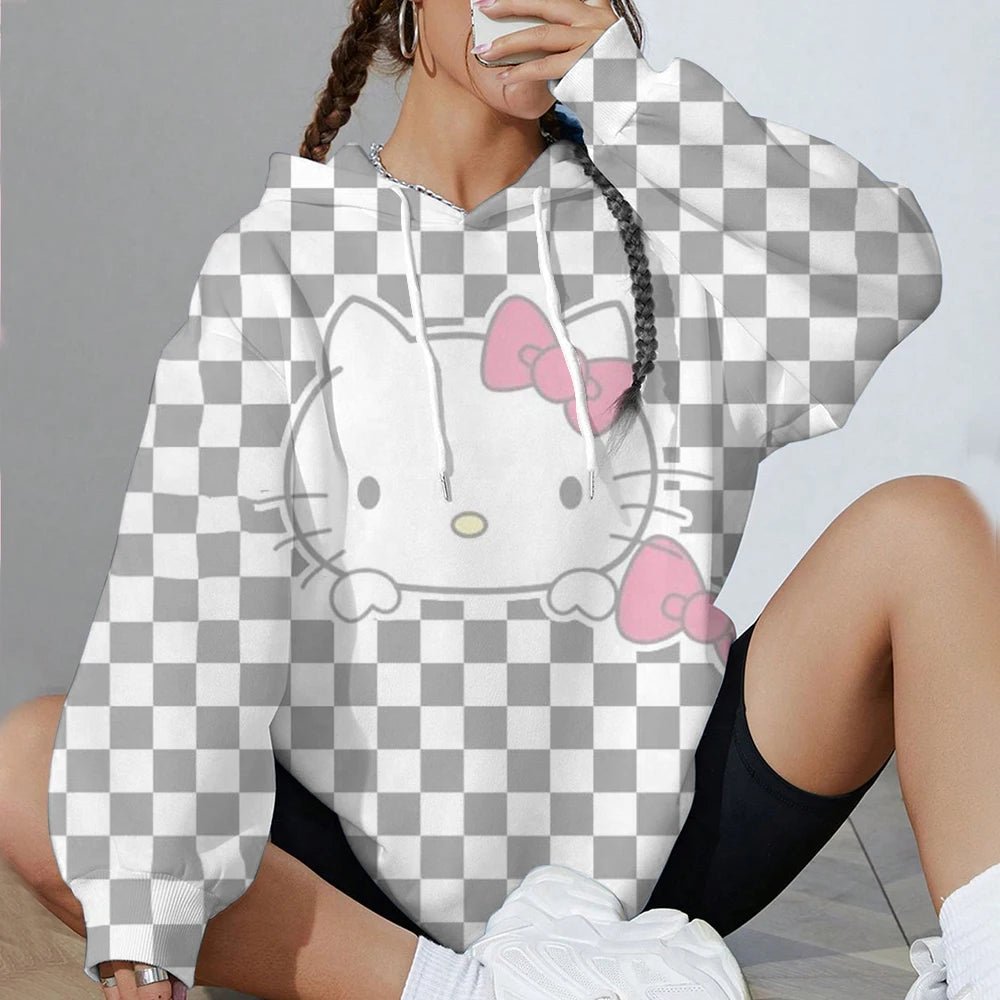 Hello Kitty Women’s Soft Hoodie | Printed Spring & Autumn Sports Top - Cake Pops Parties
