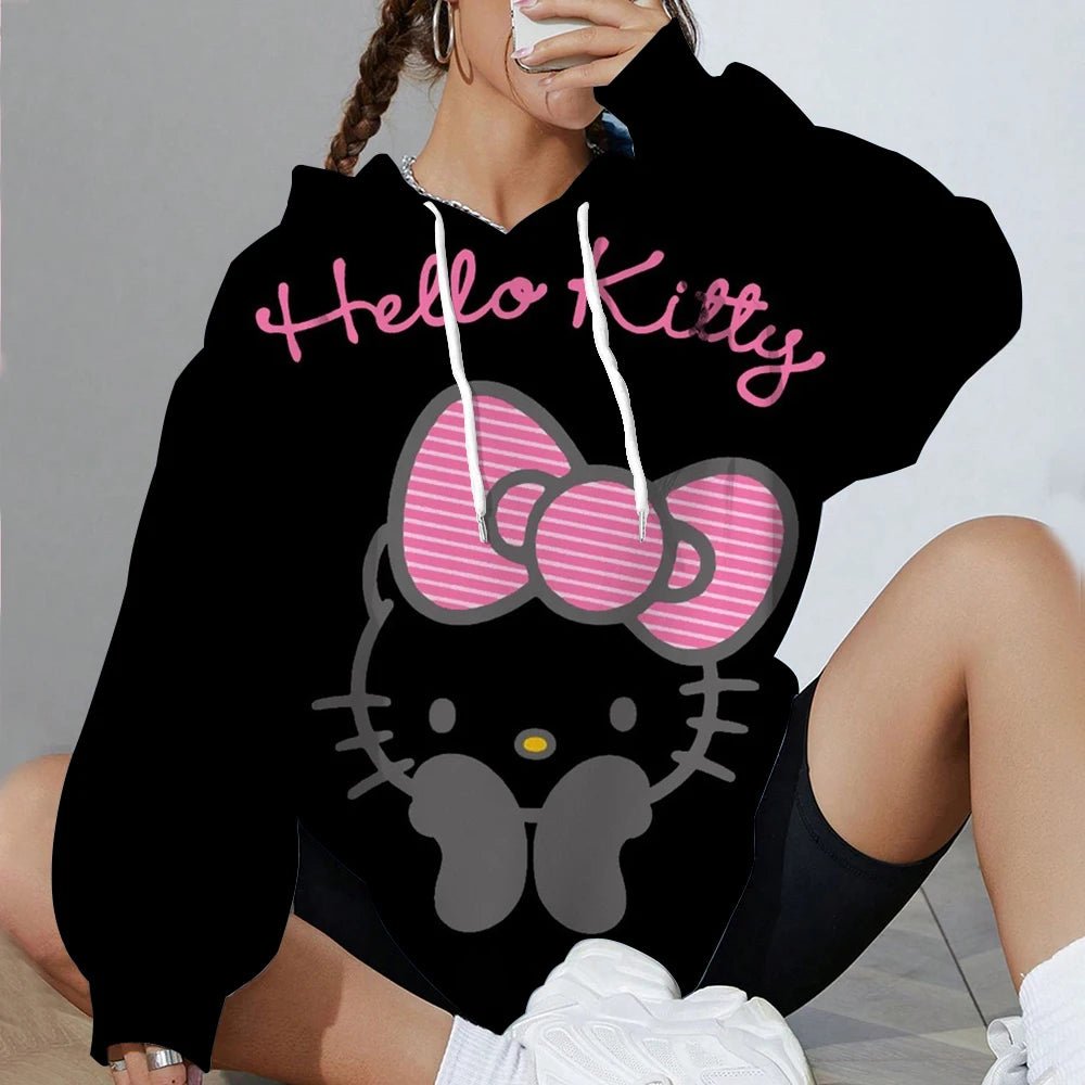 Hello Kitty Women’s Soft Hoodie | Printed Spring & Autumn Sports Top - Cake Pops Parties