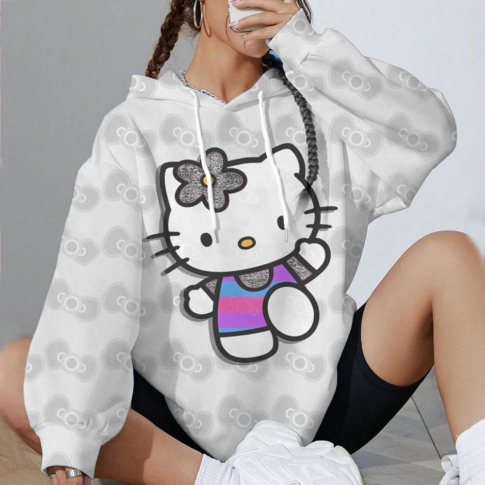 Hello Kitty Women’s Soft Hoodie | Printed Spring & Autumn Sports Top - Cake Pops Parties