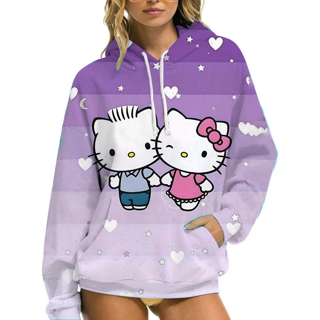 Hello Kitty Women’s Winter Hoodie | Casual Loose Fit with Pockets - Cake Pops Parties