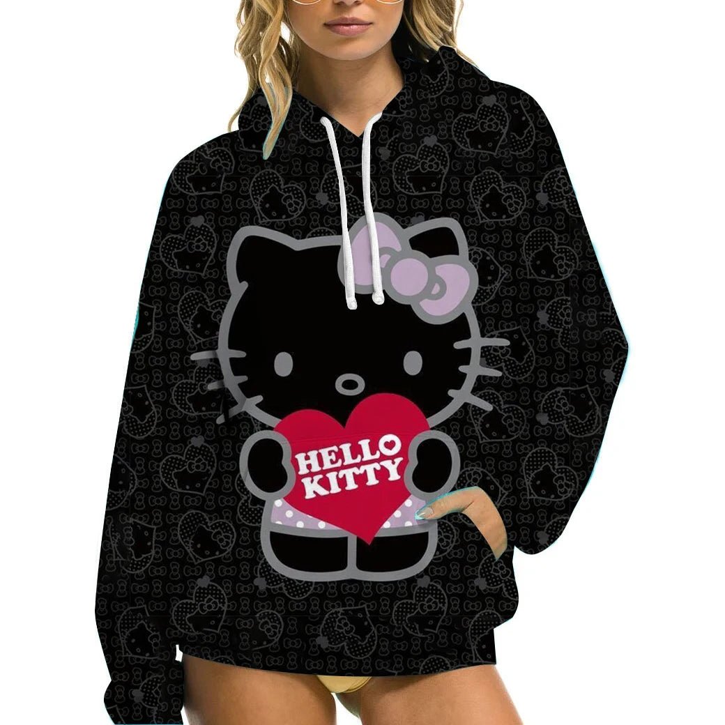 Hello Kitty Women’s Winter Hoodie | Casual Loose Fit with Pockets - Cake Pops Parties