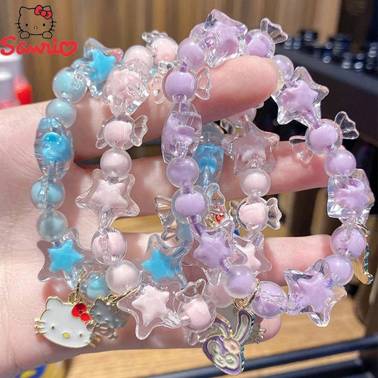 Hello Kitty Y2K Crystal Bracelet Cinnamoroll Melody Kawaii - Cake Pops Parties