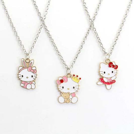 Hello Kitty Y2K Necklace Kawaii Alloy Pendant Chain Gift - Cake Pops Parties