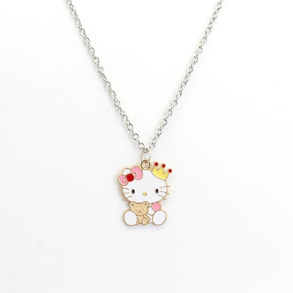 Hello Kitty Y2K Necklace Kawaii Alloy Pendant Chain Gift - Cake Pops Parties