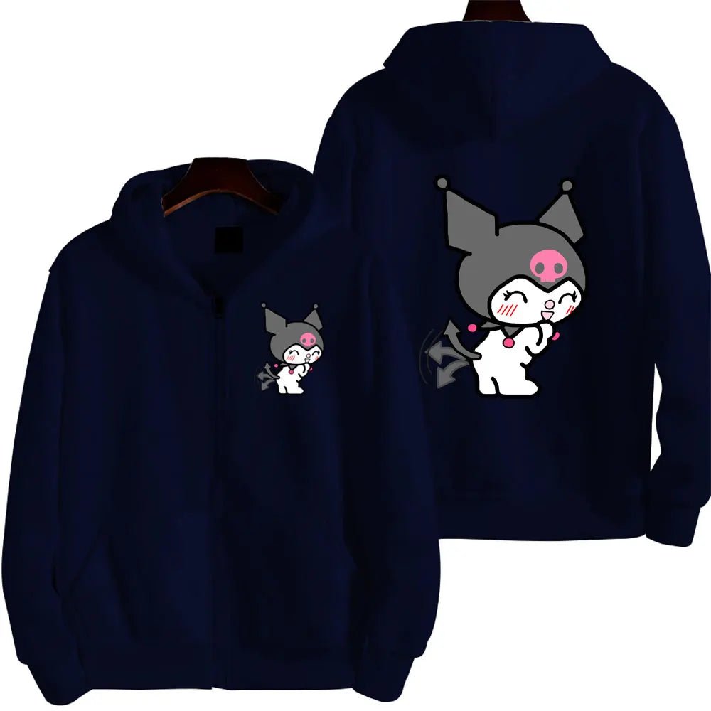 Hello Kitty Zipper Hoodie | Kawaii Sanrio Spring Autumn Street Trend - Cake Pops Parties