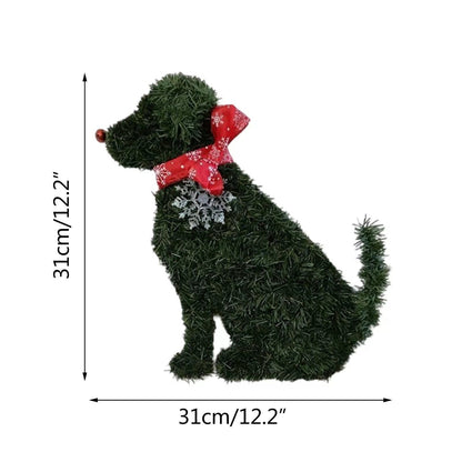 Holiday Pets Straw Wreath Door Hanging - Cake Pops Parties