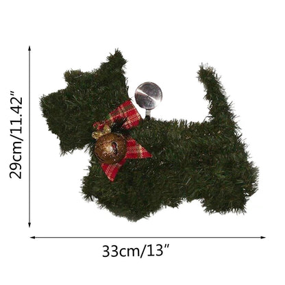 Holiday Pets Straw Wreath Door Hanging - Cake Pops Parties