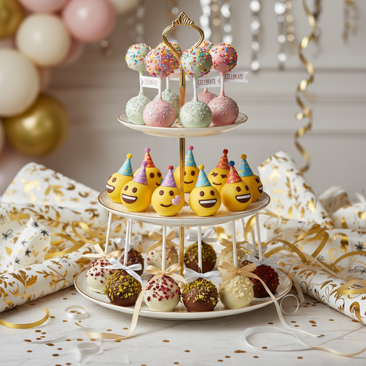 Party Pack Deluxe Bundle - 12 handcrafted cake pops with luxury gift wrap included