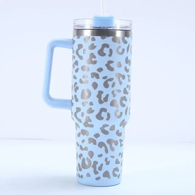 Insulated 40oz Mug Water Bottle with Handle & Straw - Cake Pops Parties