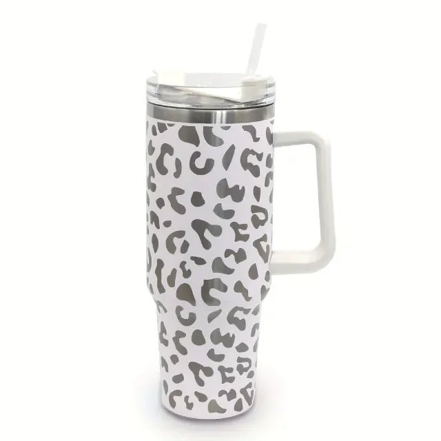 Insulated 40oz Mug Water Bottle with Handle & Straw - Cake Pops Parties
