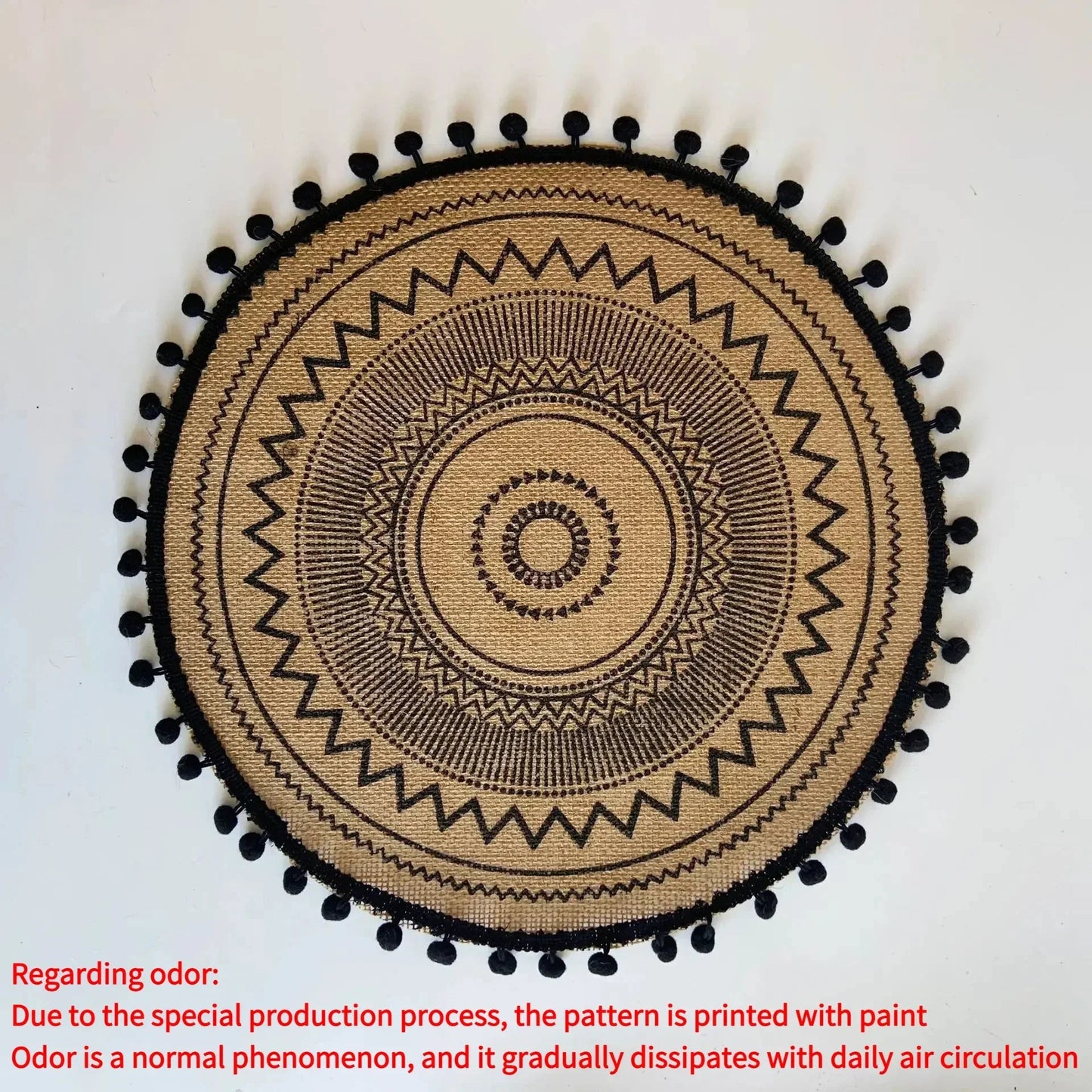 Jute Round Placemat Set - Non - Slip Dining Table Mats - Cake Pops Parties