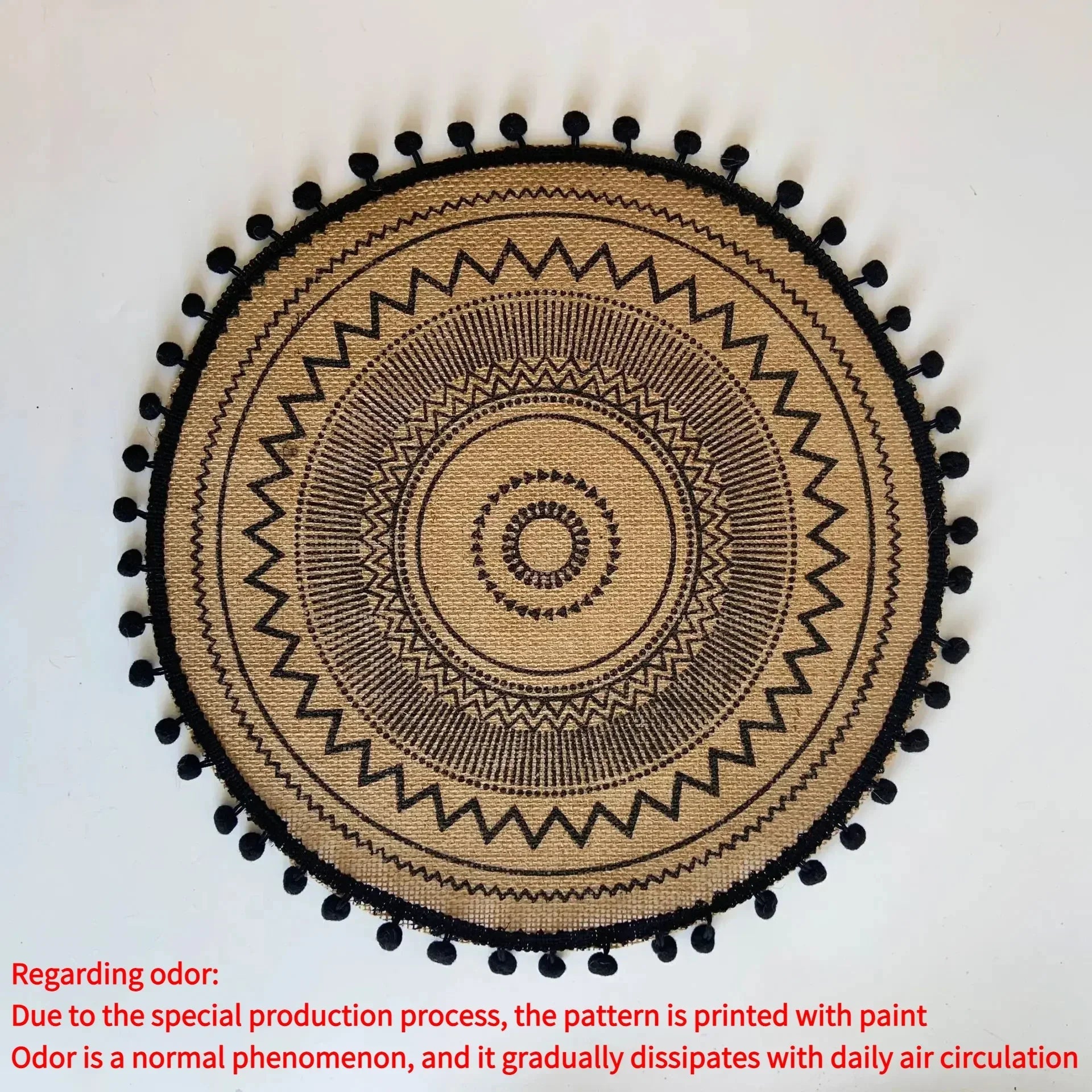 Jute Round Placemat Set - Non - Slip Dining Table Mats - Cake Pops Parties