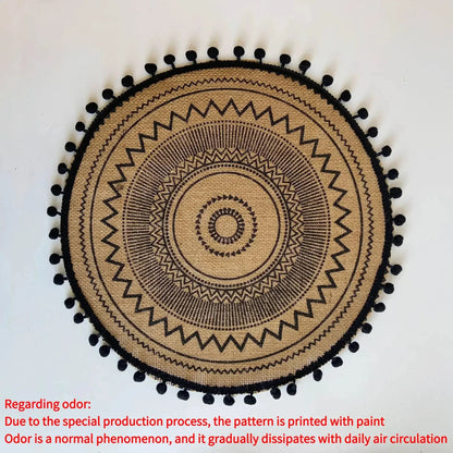 Jute Round Placemat Set - Non - Slip Dining Table Mats - Cake Pops Parties