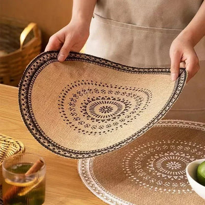 Jute Round Placemat Set - Non - Slip Dining Table Mats - Cake Pops Parties