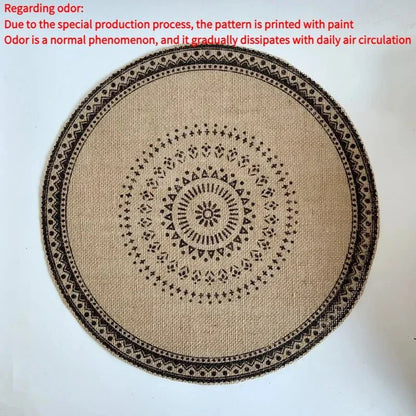 Jute Round Placemat Set - Non - Slip Dining Table Mats - Cake Pops Parties