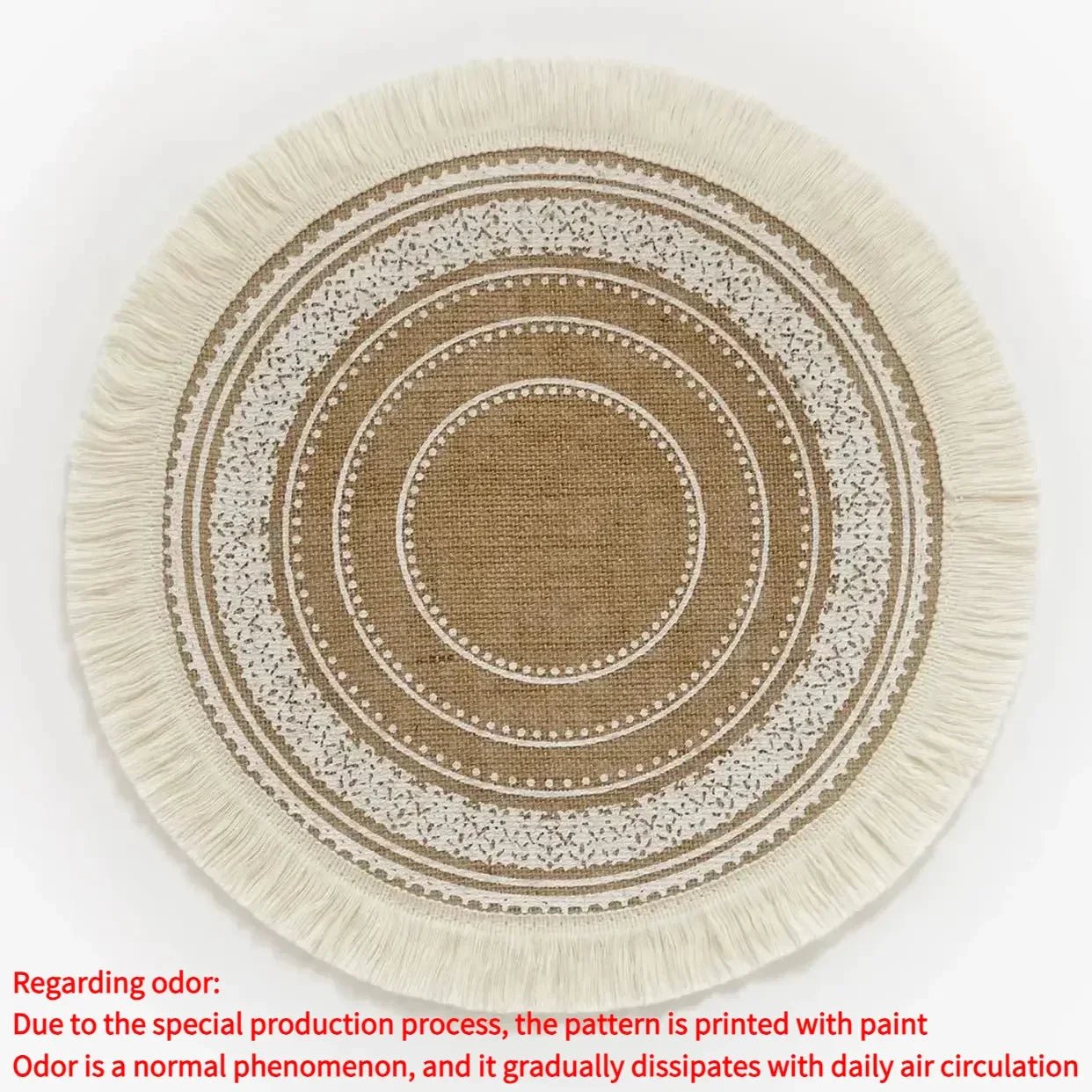 Jute Round Placemat Set - Non - Slip Dining Table Mats - Cake Pops Parties