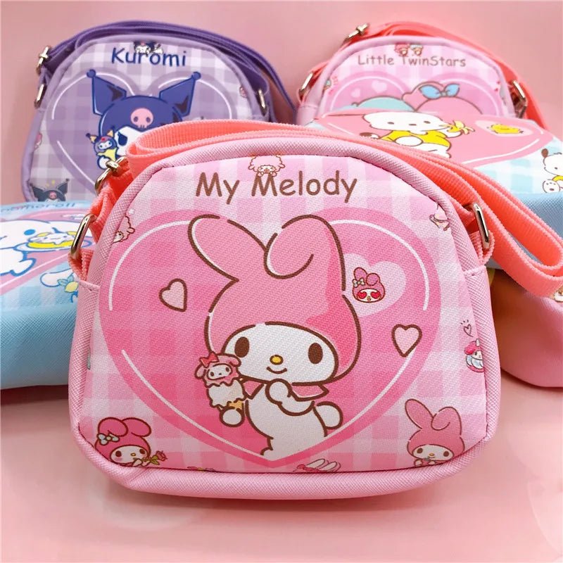 Kawaii Sanrio Crossbody Bag Hello Kitty Kuromi PU Coin Purse - Cake Pops Parties