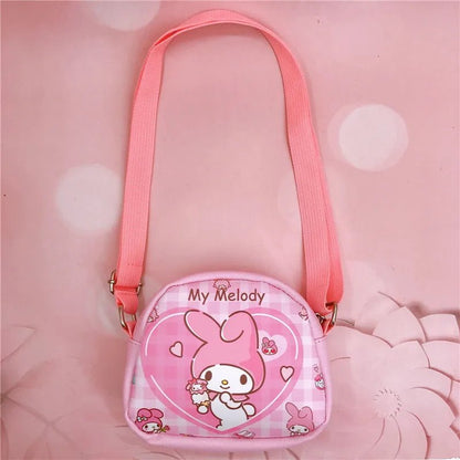 Kawaii Sanrio Crossbody Bag Hello Kitty Kuromi PU Coin Purse - Cake Pops Parties
